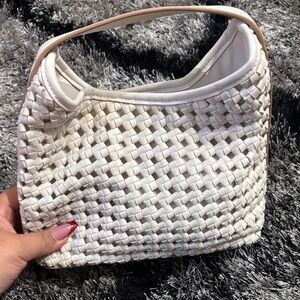 a new day Cream Woven Hobo Bag